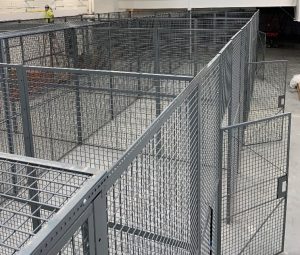 International vault security caging, wire mesh partitions